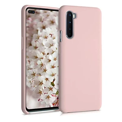 Bild av kwmobile Telefonfodral kompatibelt med OnePlus Nord fodral mjukt för smartphone baksidesskydd i gammalrosa