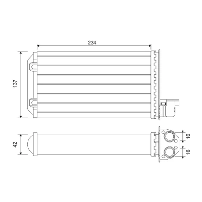 Bild av VALEO 883965 Radiateur De Chauffage PEUGEOT: 205 Cabriolet, II 3/5 portes, I portes