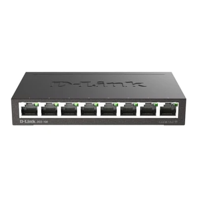 Bild av D Link DGS 108/E Gigabit Desktop Switch, 8 portar, Svart