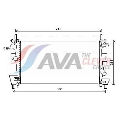 Bild av Kylare, motorkylning AVA QUALITY COOLING FD2475