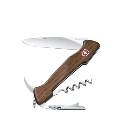 Bild av Victorinox Wine Master fickkniv, (6 funktioner, låsblad, korkskruv, kapsylöppnare), valnötsträ