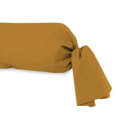 Bild av Taie de traversin en coton 57 fils 45x135 cm UNI moutarde, par Soleil d&#039;ocre