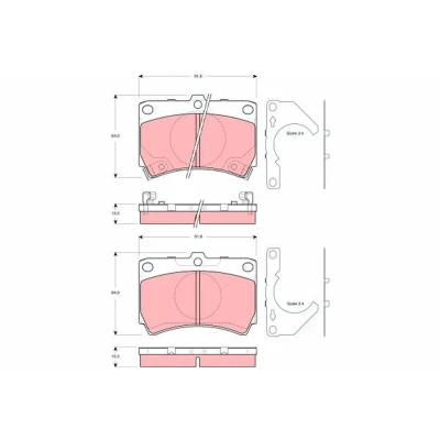 Bild av TRW GDB3252 Jeu de plaquettes frein avec indicateur d&#039;usure MAZDA: Demio Break