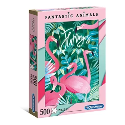 Bild av Clementoni 35067 högkvalitativt pussel 500 bitar fans djur flamingo, flerfärgade