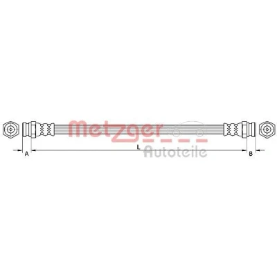 Bild av METZGER 4110877 Flexible De Frein 268 MAZDA: 2 3/5 portes