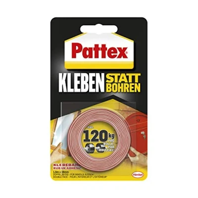 Bild av Pattex 526468 Dubbelhäftande Tejp, Röd, 19 mm x 1,5 m