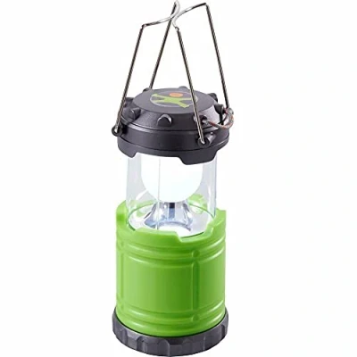 Bild av HABA 304152 Terra Kids campinglykta, campinglampa för barn av plast, max. 13 cm hög, Ø 9 cm, lyser med 3 x 1,5 V AA 6 timmar, metallstrykning och förvaringsfack