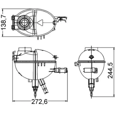 Bild av MAHLE ORIGINAL CRT 209 000S Vase d&#039;Expansion MERCEDES BENZ: Classe C Berline, Break, E Coupe