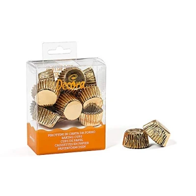 Bild av Decora 0339792 180 Gold Bon Baking Cups 27 X 17 Mm
