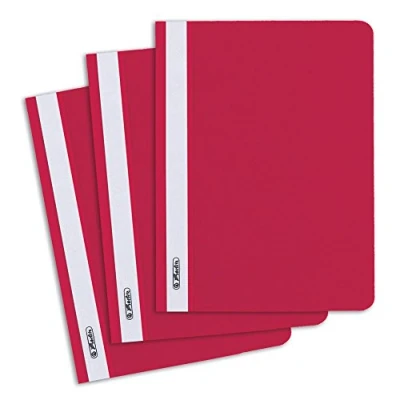 Bild av Herlitz 11256633 A5 med transparent framlock, 10 stycken, röd