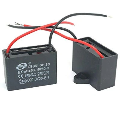 Bild av DollaTek 2 st CBB61 6uF 450 V AC 50/60 Hz luftkonditioneringsfläkt motor körkondensator