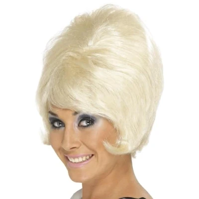Bild av Smiffys dam 60 tals bikupa peruk kort, Blond, One Size