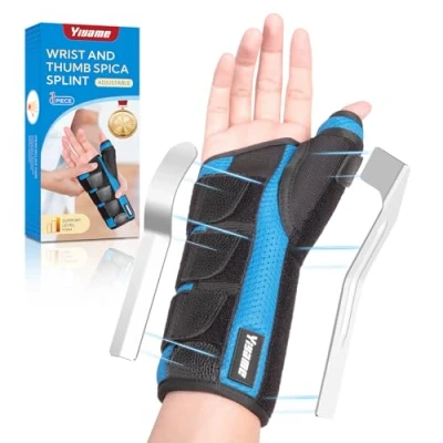 Bild av YiYame Tum handledsstöd för tendinit handled, de quervain syndrom handledspress, tendinecysta tummen handledsvakt karpaltunnel, snap tumme, frakturer, höger L