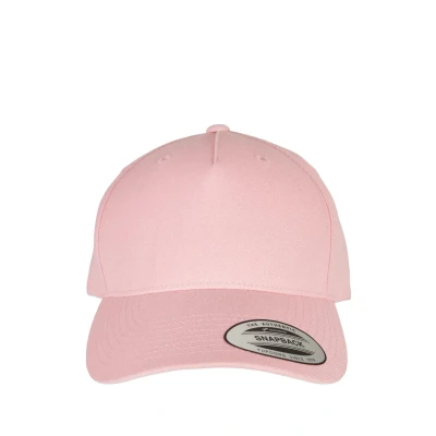 Bild av Flexfit Unisex 5 panel premium böjd visir snapback keps basebollkeps, prismrosa, en storlek