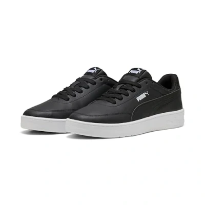 Bild av Puma Unisex Court Classic Clean sneakers, svart Black White 5 UK, vit, 38 EU