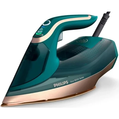 Bild av Philips Domestic Appliances Azur 8000 Seriens Ångstrykjärn 70 G/min Kontinuerlig Ånga, 240g Turbo Ångförstärkning, 3000 W Effekt, Optimaltemp Teknik, opal Grön (DST8030/70),