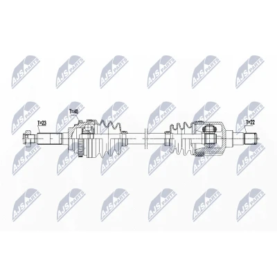 Bild av NTY NPW DW 053 Arbre de transmission Essieu avant gauche 560 DAEWOO: Matiz I 3/5 portes