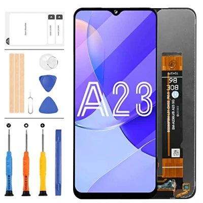 Bild av LADYSON för Samsung Galaxy A23 5G A236 skärm ersättning SM A236U A236U1 A236B LCD pekskärm digitaliserare montering reparationssats (svart)
