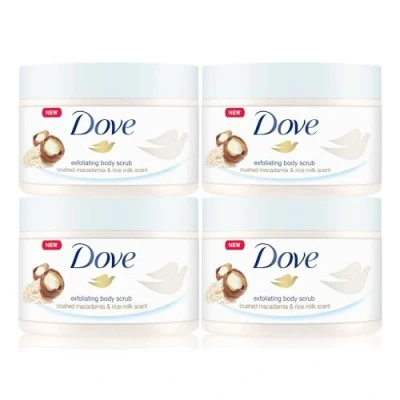 Bild av Dove 8710450000000 Kroppsskrubb, 4 x 225 ml, Vit
