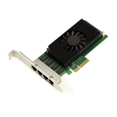 Bild av KALEA INFORMATIQUE PCIe 2.5 x 4 Gigabit ethernet portars RJ45 kort. Intel I225 Quad chipset NIC 10 100 1000 2500 1G 2.5G hög låg profil