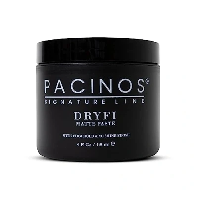 Bild av Pacinos dryfi 118 ml matt hårpasta för män ingen glans och flexibelt grepp hårstyling med naturlig finish textur pomade vattenbaserad hårvaxmatta hårvax