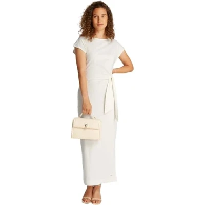 Bild av Tommy Hilfiger KNOT BOAT MIDI Dress Jerseyklänning, Storlek: Small, Ecru