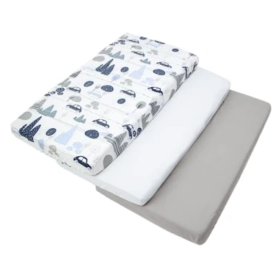 Bild av Medi Partners Set med 3 st. dra på lakan 60 x 120 cm 100% bomull sängkläder madrass sovsäck säng