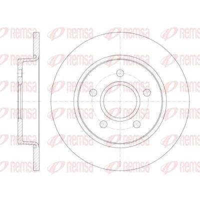 Bild av REMSA 6846.00 Disque de frein Essieu arrière 264,8, 264,8 11 5 plein FORD: Focus 2, C Max, SSANGYONG: Korando II SUV