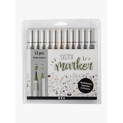 Bild av Creativ Company Sketch Marker Pennor Dova Färger 12 pack