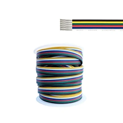Bild av SHAOYAYAZHANG 22 AWG kabel 6 stifts för RGBW + CCT LED remsa/remsförlängning remsa 5 M10 m20 meter (20 meter)