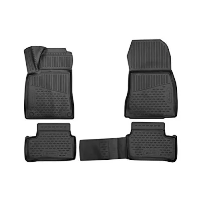Bild av 3D Gummimattor element skräddarsydda golvmattor Mercedes CLA Klass X117 180 kombi 2015 2019 4 st
