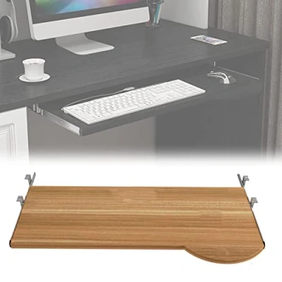 Bild av Skrivbordsförlängare Utdragbar Tangentbordsbricka Under Skrivbordet 600x260 Mm 700x260 Mm, För Tangentbord Och Musplattform, Höjdjusterbar, Hemmakontor Ergonomi Tangentbordslåda