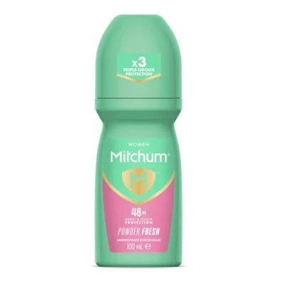 Bild av Mitchum Kvinnor 48 HR skydd roll on deodorant och antiperspirant (100 ml) pulverfräsch, dermatologtestad