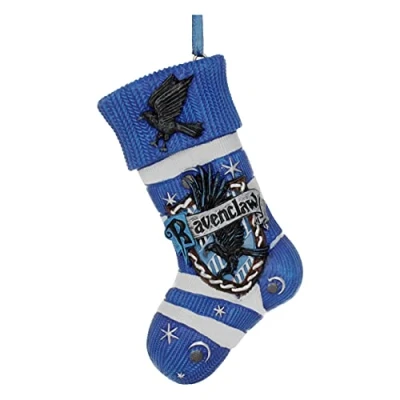 Bild av Nemesis Now officiellt licensierad Harry Potter Ravenclaw strumpa hängande prydnad, harts, blå