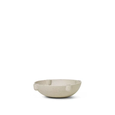 Bild av ferm LIVING Ljusstake Skål Large, beige, 27 cm, keramik