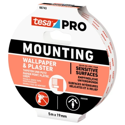 Bild av tesa Mounting PRO Transparent 66965 00001 00 Monteringsbånd (L x B) 5 m 19 mm 1 stk