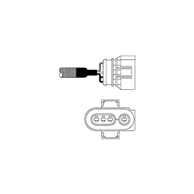 Bild av DELPHI ES10568 12B1 Sonde lambda doigt, chauffé VOLKSWAGEN: GOLF 3, Polo III 3/5 portes, TRANSPORTER 4 Bus, AUDI: A4 B5 Berline, A6 C5 Avant