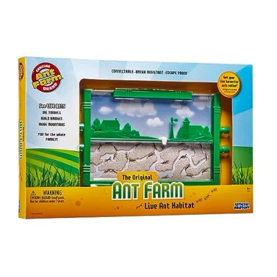Bild av Uncle Milton Original Ant Farm Innehåller 4 antportar för att ansluta din myrgård andra livsmiljöer, klassisk barnpedagogisk leksak, pojkar och flickor utomhusleksaker, åldrar 6+ Basic Fun 00015