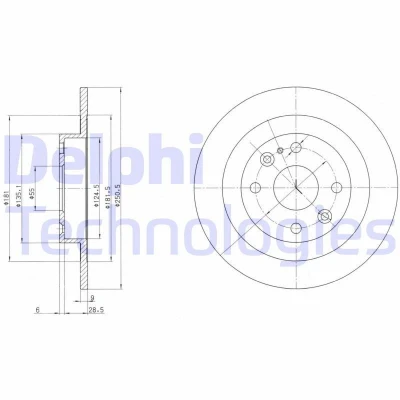 Bild av Bromsskiva DELPHI BG2805
