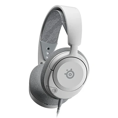 Bild av SteelSeries Arctis Nova 1 Gamingheadset för flera system Hi fi druvrutiner 360 spatialt ljud Öronkåpor med Memory Foam Ultralättvikt PC, PS5, PS4, Switch, Xbox Vit