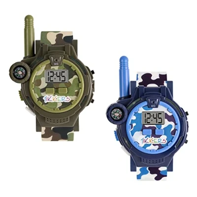 Bild av Tikkers barn digital walkie talkie klocka kamouflage set TKWALKIE 0001, Blå och grön, Modern