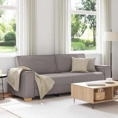 Bild av 3 sits soffa i taupe 180 cm tyg