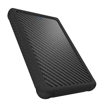 Bild av Icy Box IB 223U3a B Externt hölje för 6,35 cm (2,5 tum) SATA HDD/SSD med USB 3.0 anslutning (UASP), III, kol look, silikonskydd (svart)