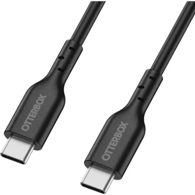Bild av OtterBox Standard USB C till PD Snabbladdkabel, Böj och flextestad, Snabbladdkabel för Smartphone surfplatta, 1M, Svart, Utan retailförpackning