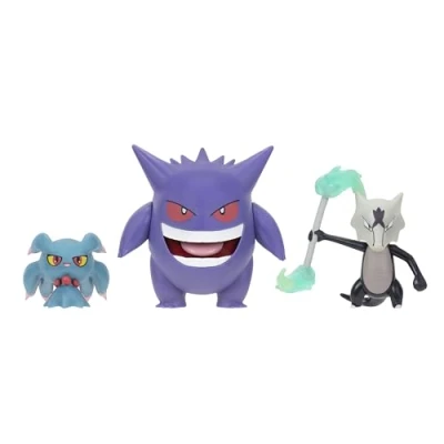 Bild av PKW 3 spökfigur pack Asst 4,5 tum Gengar, Alolan Marowak, 2 Misdreavus (Amazon)