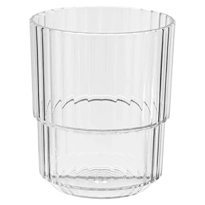 Bild av APS Dryckesbägare LINEA Högkvalitativt tritan plastdricksglas med 0,3 liter, BPA fritt, stapelbar, okrossbart återanvändbart glas, och diskmaskinssäkert, 300 ml, kristallklar