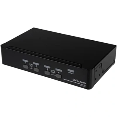 Bild av StarTech.com 4 port DisplayPort USB KVM omkopplare med ljud Desktop hubb x uttag DP