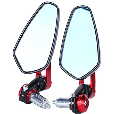 Bild av Motorcykelspeglar, 2 st sidospeglar och tillbehör justerbar motorcykel 7/8 tum 22 mm universell aluminiumlegering bar tå sidospegel