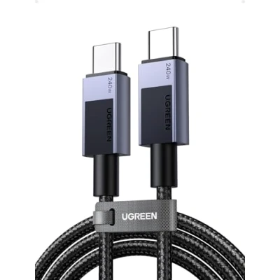 Bild av UGREEN 240W USB C till kabel PD 3.1 laddningskabel snabbladdningskabel kompatibel med iPhone 15, M3 MacBook Pro/Air, iPad Pro/Air 2024, Galaxy S24 Ultra Pixel 8, Steam Deck etc. (1M)