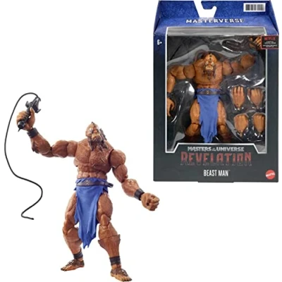 Bild av Masters of the Universe GYV16 Masterverse Revelation Beast Man actionfigur, ca 18 cm lång, figurer att leka med och samla på, från 6 år